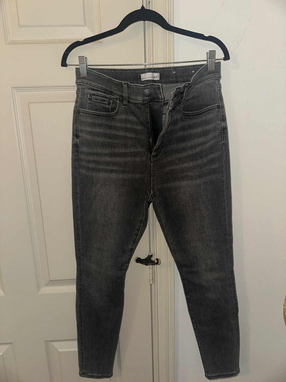 Loft Women's High-Rise Grey Skinny Jeans